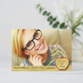 Lehrerin Bildung Abschluss Abschluss Foto Ankündigung (Stehend Vorderseite)