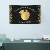 Lehrerin Bildung Abschluss Black Gold Banner (Messeveranstaltung)