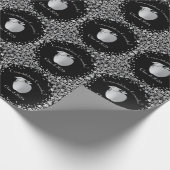 Lehrerin Bildung Abschluss Black Silver Geschenkpapier (Ecke)