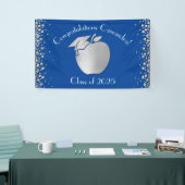 Lehrerin Bildung Abschluss Blue Silver Banner (Messeveranstaltung)