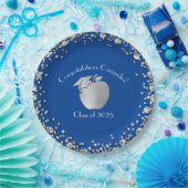 Lehrerin Bildung Abschluss Blue Silver Pappteller (Party)