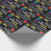 Lehrerin Bildung Abschluss Geschenkpapier (Ecke)