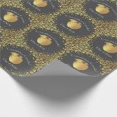 Lehrerin Bildung Abschluss Grau Gold Geschenkpapier (Ecke)