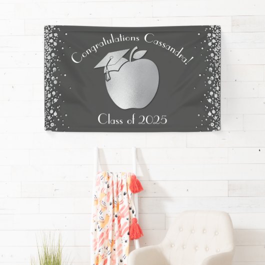 Lehrerin Bildung Abschluss Grau Silver Banner (Insitu)