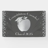 Lehrerin Bildung Abschluss Grau Silver Banner (Horizontal)