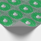 Lehrerin Bildung Abschluss Green Silver Geschenkpapier (Ecke)