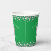 Lehrerin Bildung Abschluss Green Silver Pappbecher (Rechts)