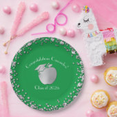 Lehrerin Bildung Abschluss Green Silver Pappteller (Party)