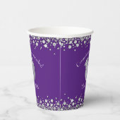 Lehrerin Bildung Abschluss Lila Silver Pappbecher (Rechts)