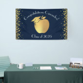 Lehrerin Bildung Abschluss Navy Blue Gold Banner (Messeveranstaltung)