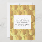 Lehrerin Bildung Abschluss Navy Blue Gold Invita Einladung (Rückseite)