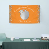 Lehrerin Bildung Abschluss Orange Silver Banner (Messeveranstaltung)
