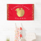 Lehrerin Bildung Abschluss Red Gold Banner (Insitu)