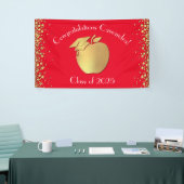Lehrerin Bildung Abschluss Red Gold Banner (Messeveranstaltung)