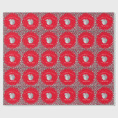 Lehrerin Bildung Abschluss Red Silver Geschenkpapier (Flach)