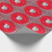 Lehrerin Bildung Abschluss Red Silver Geschenkpapier (Ecke)
