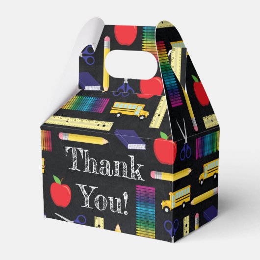 Lehrerin Bildung Chalkboard Abschluss Gable Geschenkschachtel (Vorderseite)