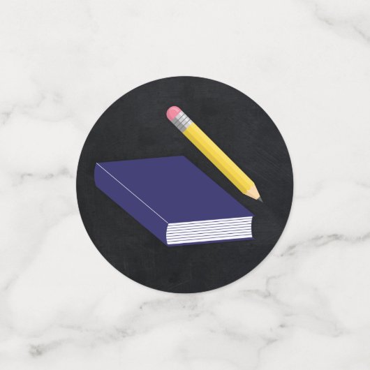 Lehrerin Bildung Chalkboard Abschluss Konfetti (Klein Vorderseite)