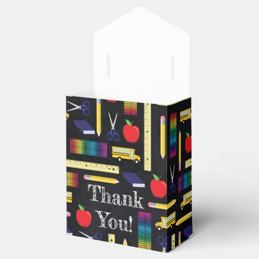 Lehrerin Bildung Chalkboard Abschluss Zelt Geschenkschachtel (Geöffnet)