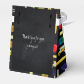 Lehrerin Bildung Chalkboard Abschluss Zelt Geschenkschachtel (Rückseite)