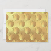 Lehrerin Bildung Gold Abschluss Black Einladung (Rückseite)