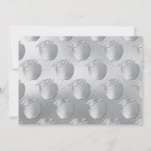 Lehrerin Bildung Silver Abschluss Red Einladung (Rückseite)