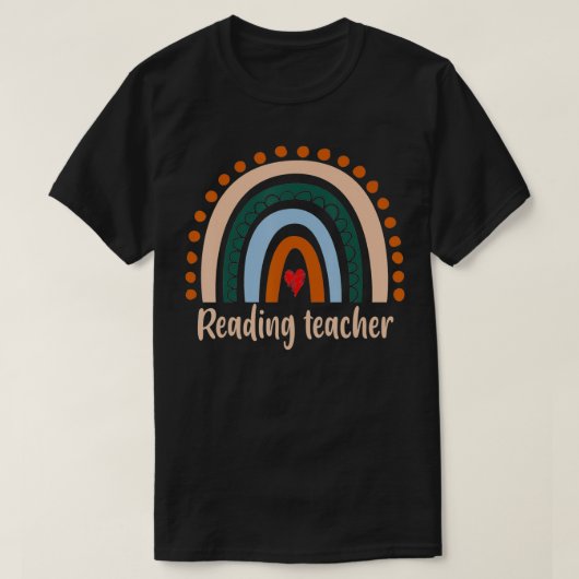 Lehrerin Boho Rainbow Back to School Apprec T-Shirt (Design vorne)