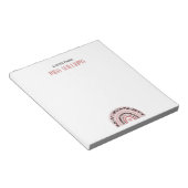 Lehrerin Boho Rainbow Leopard Print Notizblock (angewinkelt)