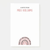 Lehrerin Boho Rainbow Leopard Print Post-it Klebezettel (Vorderseite)