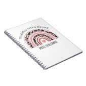 Lehrerin Boho Rainbow Notizblock (Rechte Seite)