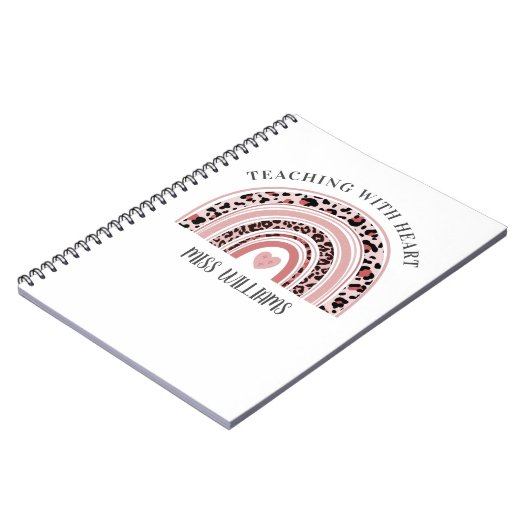 Lehrerin Boho Rainbow Notizblock (Linke Seite)