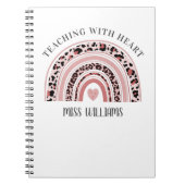 Lehrerin Boho Rainbow Notizblock (Vorderseite)