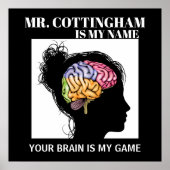 Lehrerin Brain Poster (Vorne)