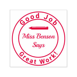 Lehrerin Briefmarke Großartige Arbeit Permastempel