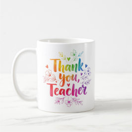 Lehrerin Bright farbenfroh "Danke" Tasse Geschenk
