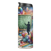Lehrerin Bright farbenfrohe Schule Thermosbecher (Nach rechts gedreht)
