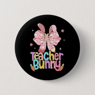 Lehrerin Bunny Bow Stift Ostertage Auferstehung Button