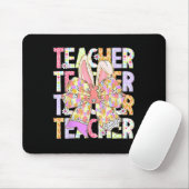 Lehrerin Bunny Coquette Bow Pencil Bunny Ostertag Mousepad (Mit Mouse)