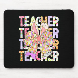 Lehrerin Bunny Coquette Bow Pencil Bunny Ostertag Mousepad