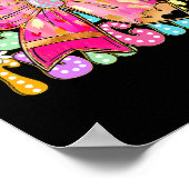 Lehrerin Bunny Coquette Bow Pencil Bunny Ostertag Poster (Ecke)