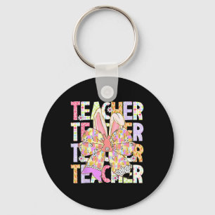 Lehrerin Bunny Coquette Bow Pencil Bunny Ostertag Schlüsselanhänger