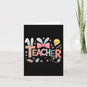 Lehrerin Bunny Osterfest Ostern T-Shirt für Lehrer Karte