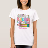 Lehrerin bunt Retro-Zitat T - Shirt (Vorderseite)