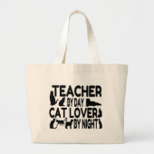 Lehrerin Cat Lover Jumbo Stoffbeutel (Vorne)