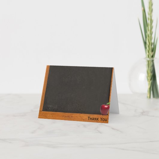 Lehrerin Chalkboard Dankeskarte (Vorderseite)