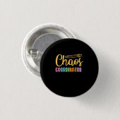 Lehrerin Chaos-Koordinator Button (Vorne & Hinten)