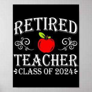 Lehrerin CL von 2024 Rente letzten Schultag Poster