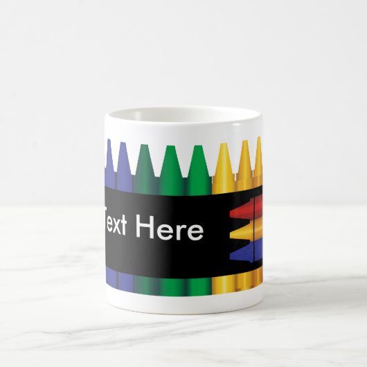 Lehrerin Crayon Design Custom Tasse 2 (Mittel)
