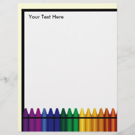 Lehrerin Crayon Design Letterhead Stationierung