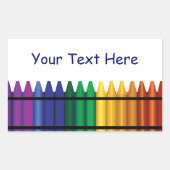 Lehrerin Crayons Sticker (Vorderseite)